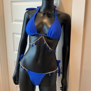 Blue Bikini with A Lot of Charms!